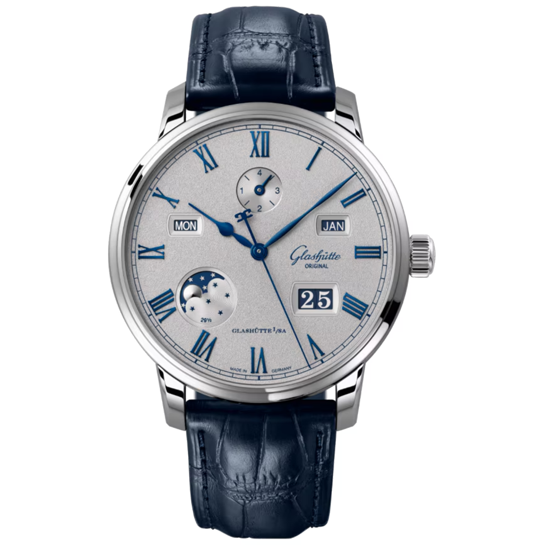 Orologio in acciaio Senator Excellence Perpetual Calendar Glashutte original