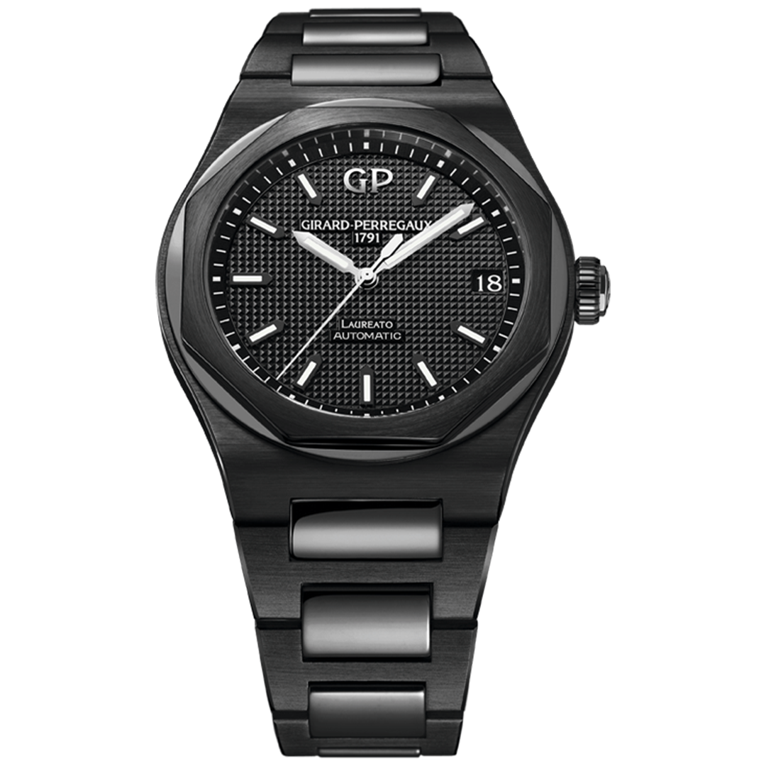 Watch in black ceramic Laureato Girard perregaux