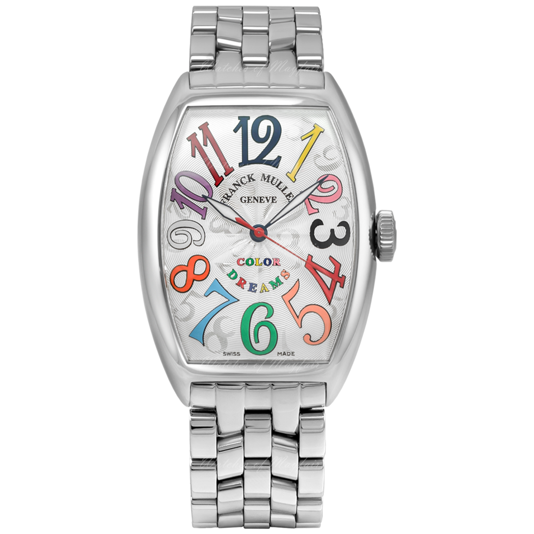 Watch in steel Cintrée Curvex “Color Dreams” Franck muller