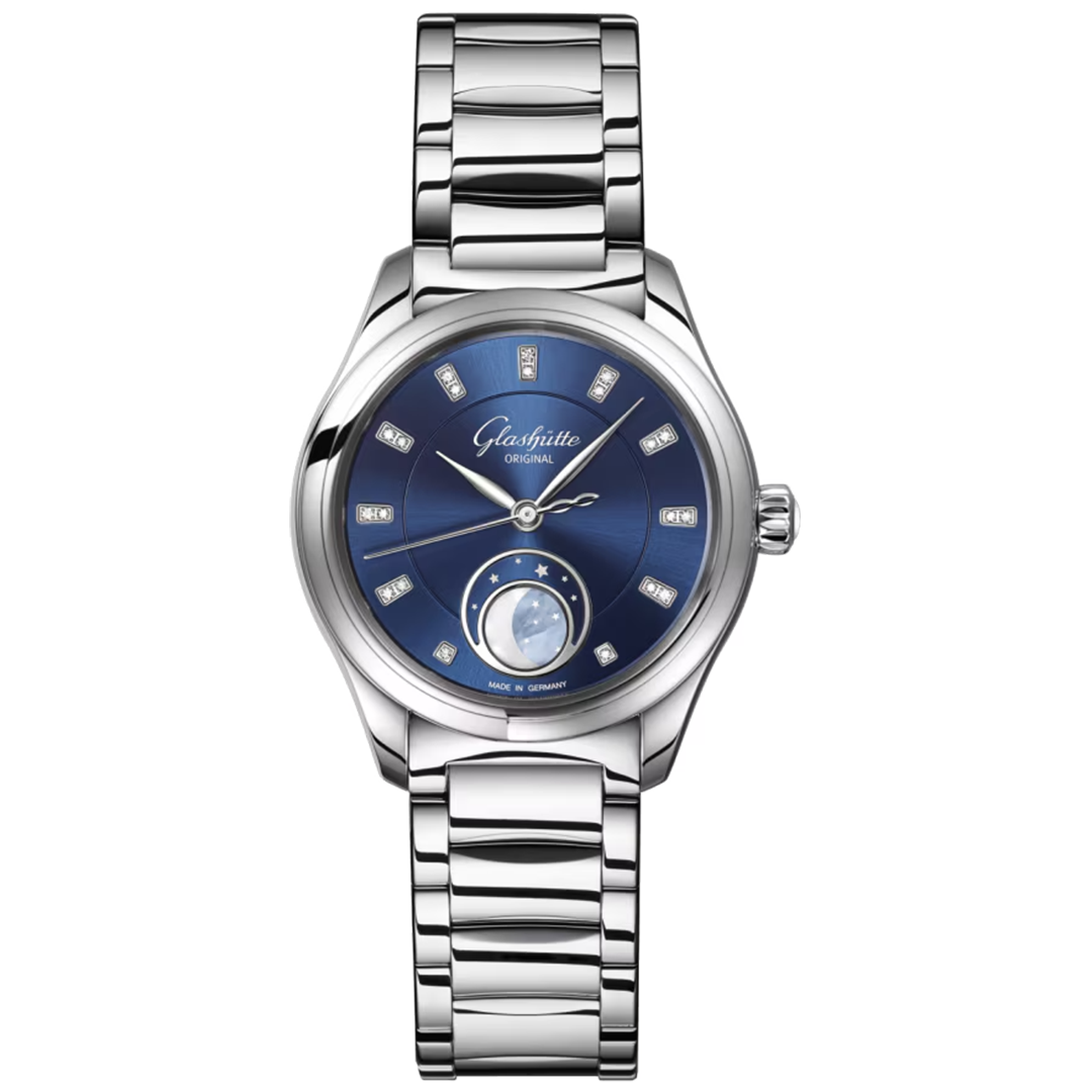 Watch in steel Serenade Luna Glashutte original
