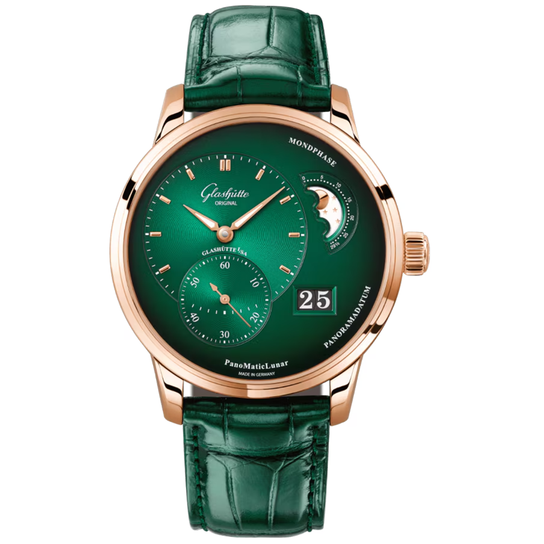Watch in rose gold PanoMaticLunar Glashutte original