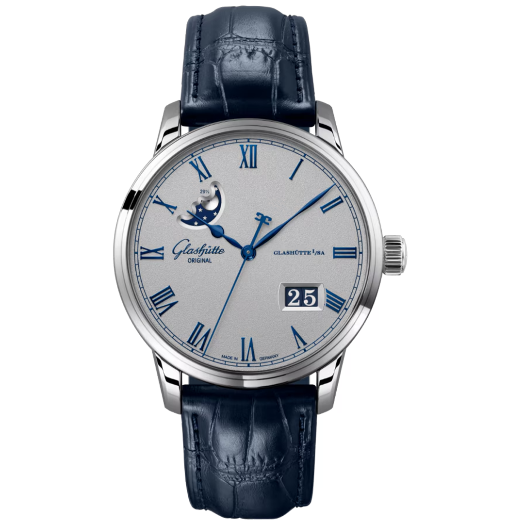 Watch in steel Senator Excellence Panorama Date Moon Phase Glashutte original