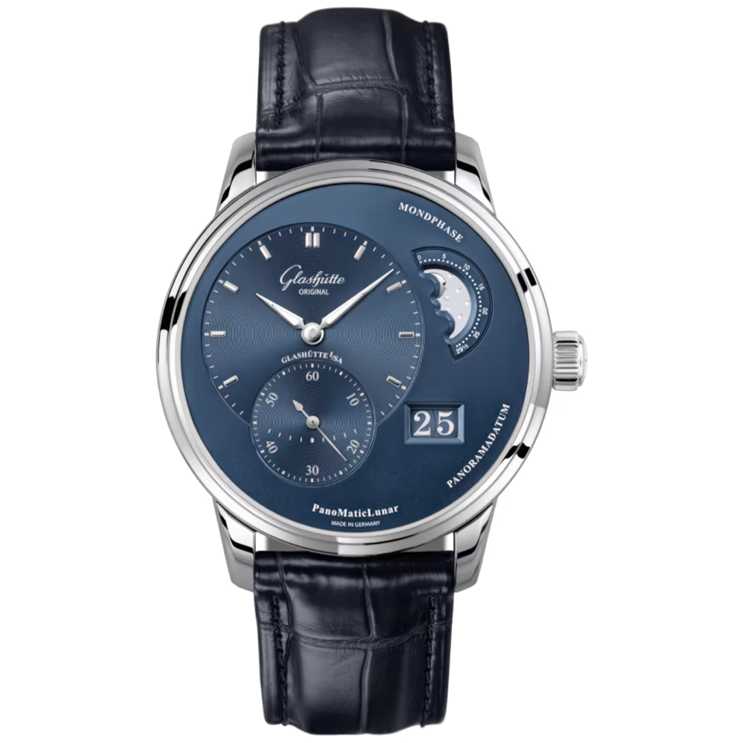 Watch in steel PanoMaticLunar Glashutte original