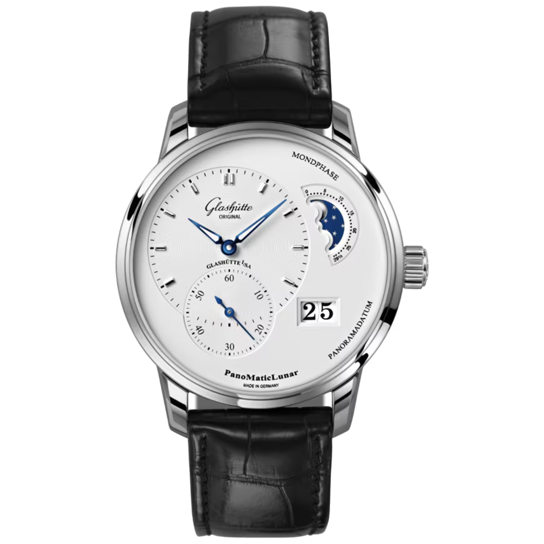Watch in steel PanoMaticLunar Glashutte original