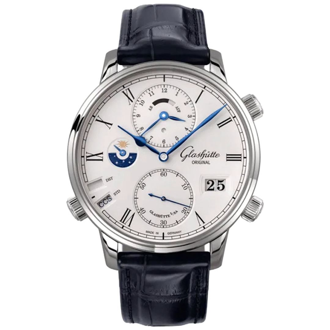 Watch in steel Senator Cosmopolite Glashutte original