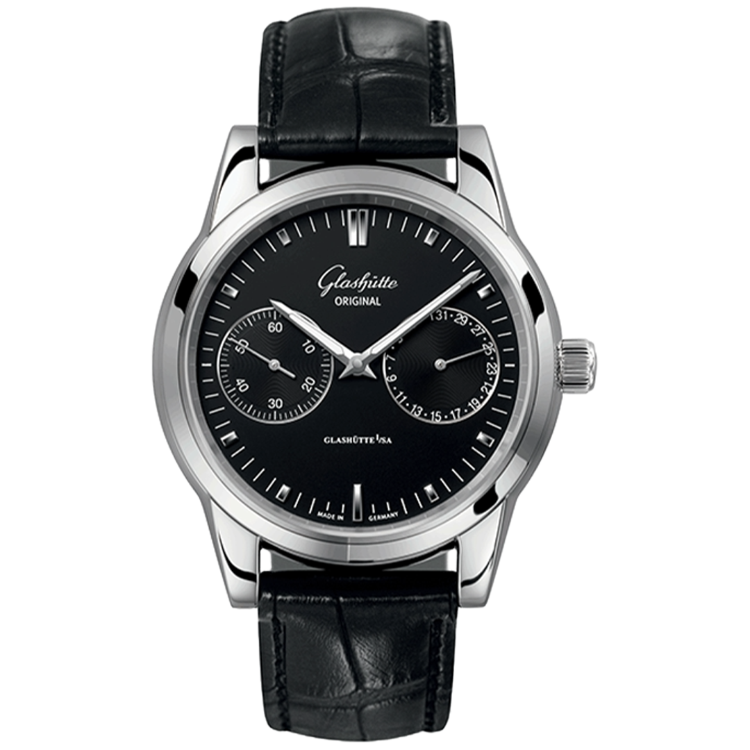 Orologio in acciaio Senator Hand Date Glashutte original