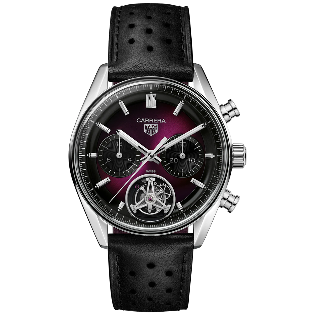 Watch in steel Carrera Chronograph Tourbillon Tag heuer