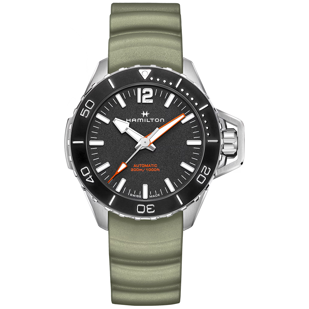 Orologio in acciaio Khaki Navy Frogman Auto Hamilton