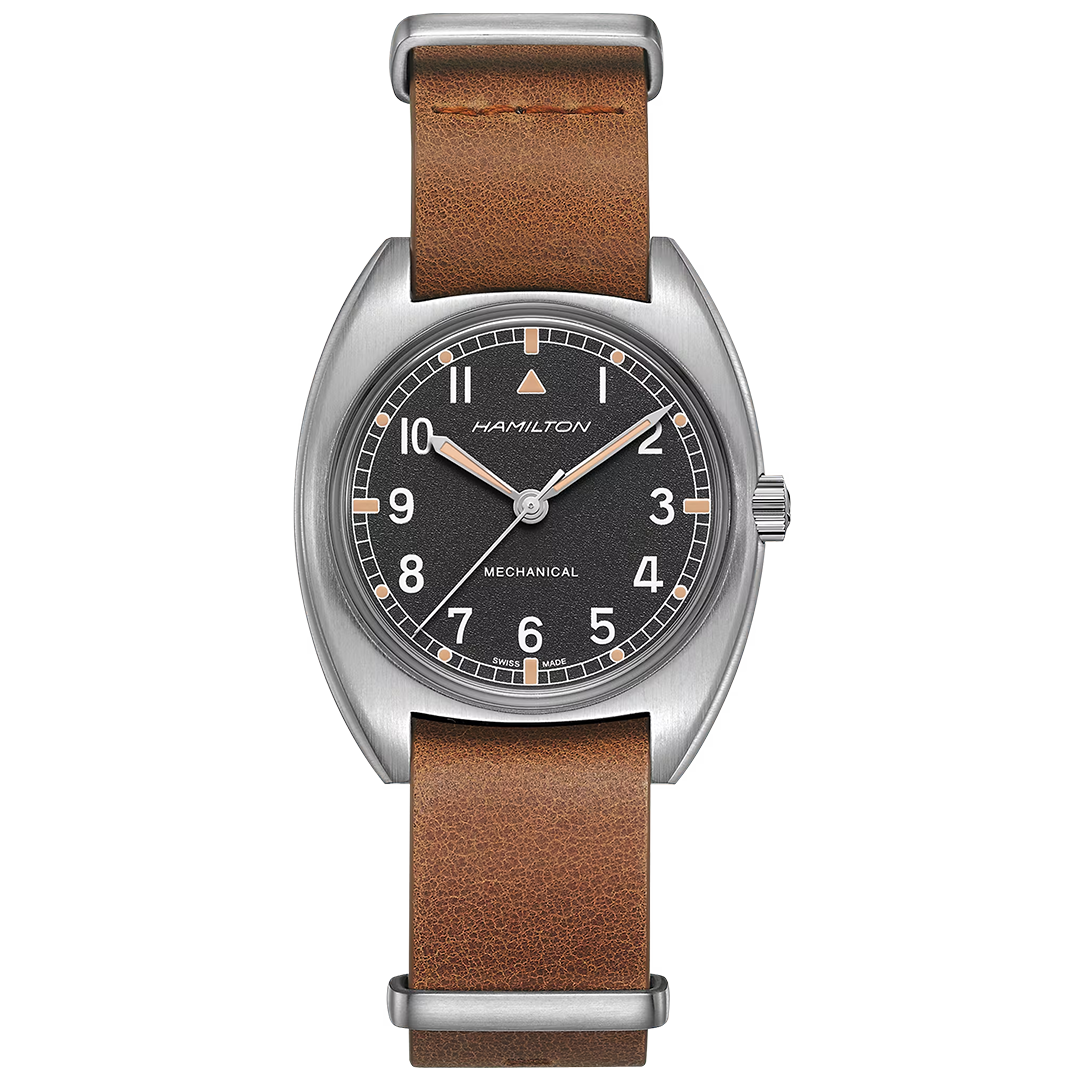 Orologio in acciaio Khaki Aviation Pilot Pioneer Mechanical Hamilton