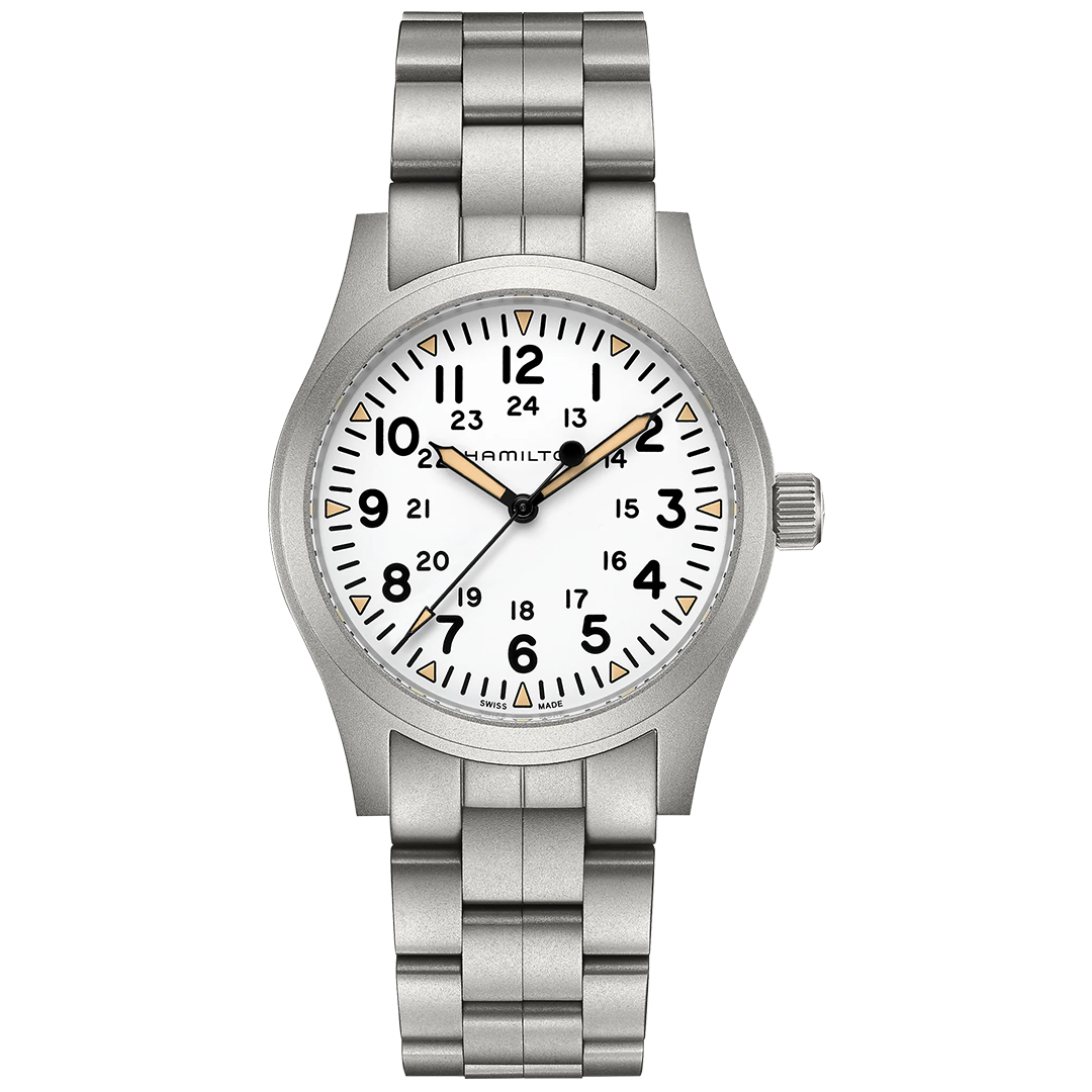 Watch in steel Khaki Field Mechanical Hamilton