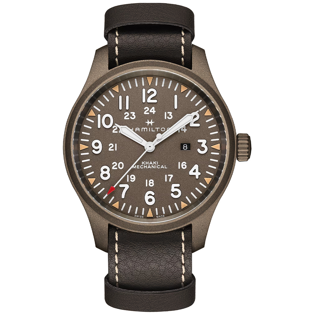 Watch in steel Khaki Field Mechanical Hamilton