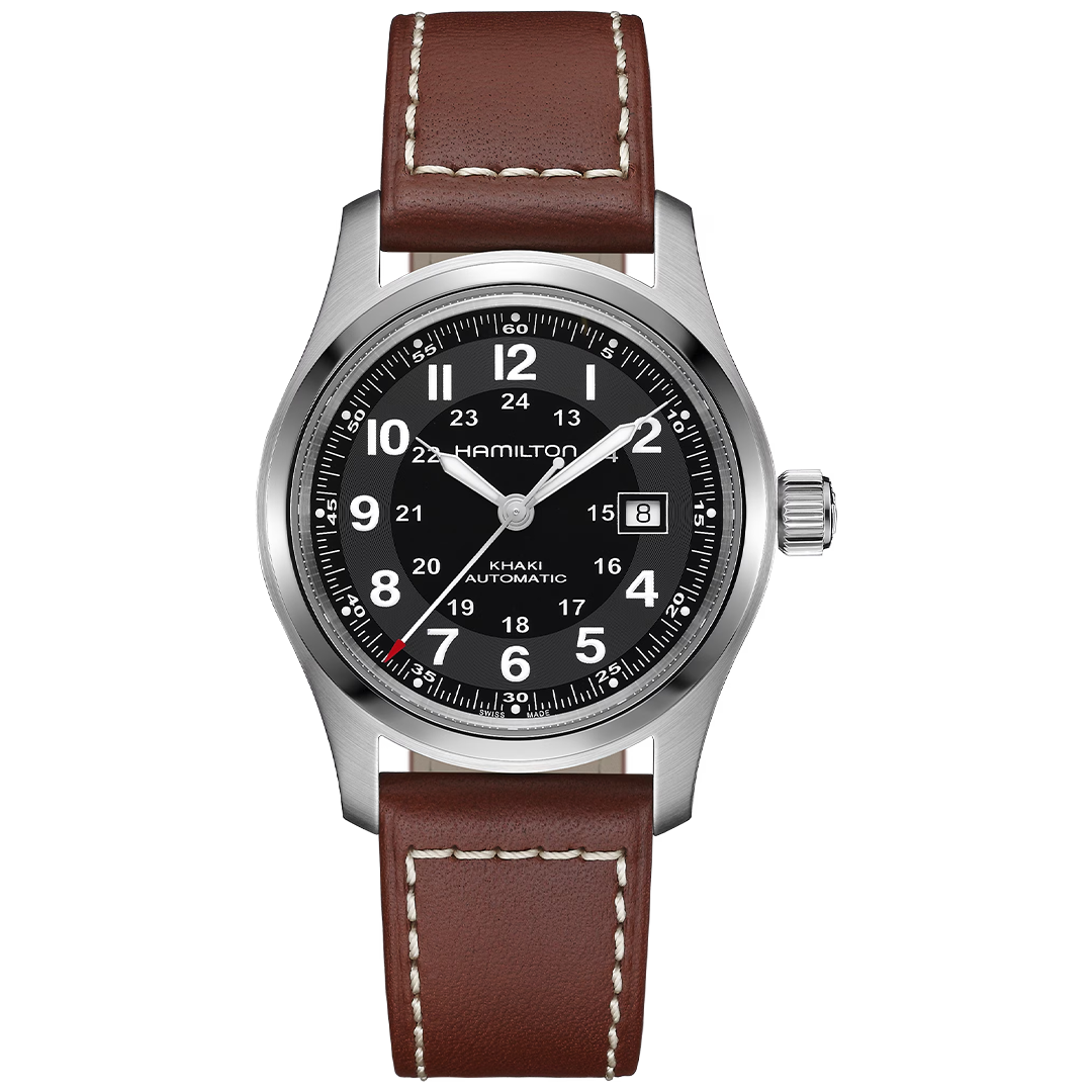 Watch in steel Khaki Field Hamilton