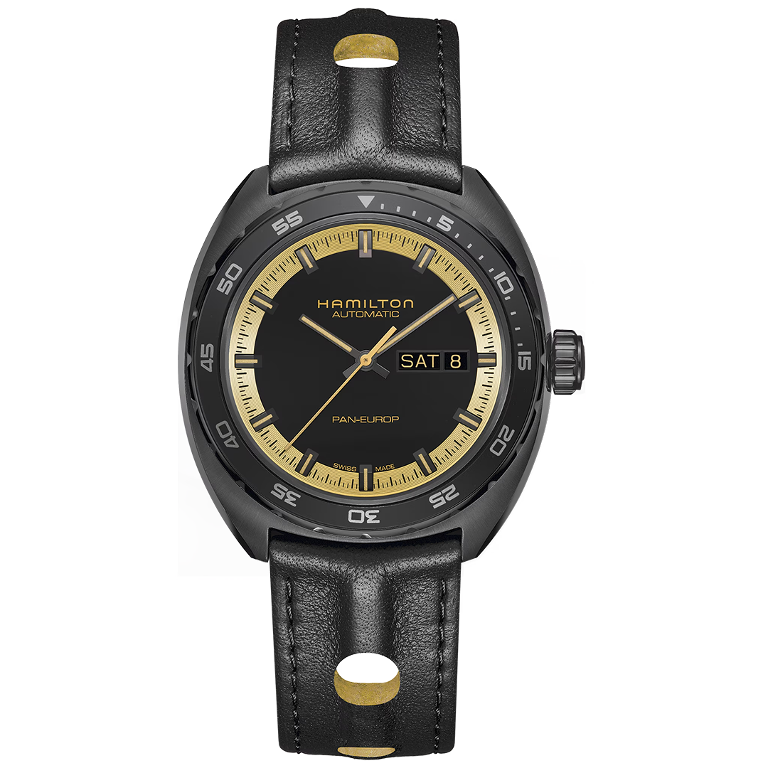 Watch in steel American Classic Pan Europ Day Date Auto Hamilton