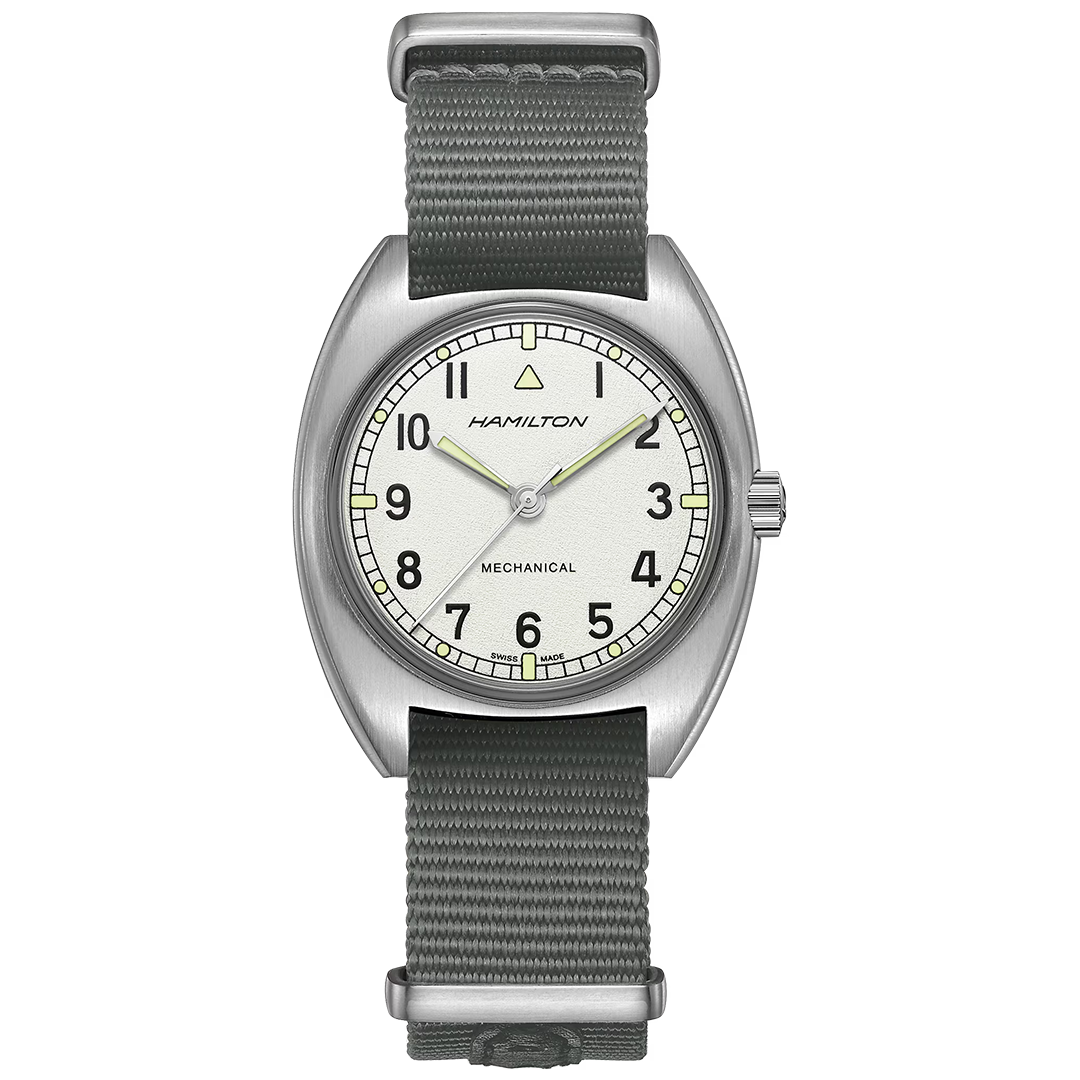 Orologio in acciaio Khaki Aviation Pilot Pioneer Mechanical Hamilton