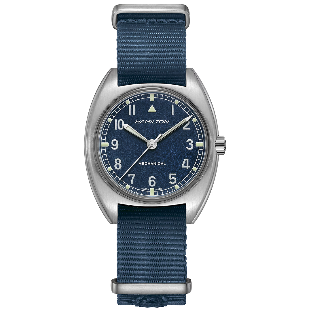Orologio in acciaio Khaki Aviation Pilot Pioneer Mechanical Hamilton
