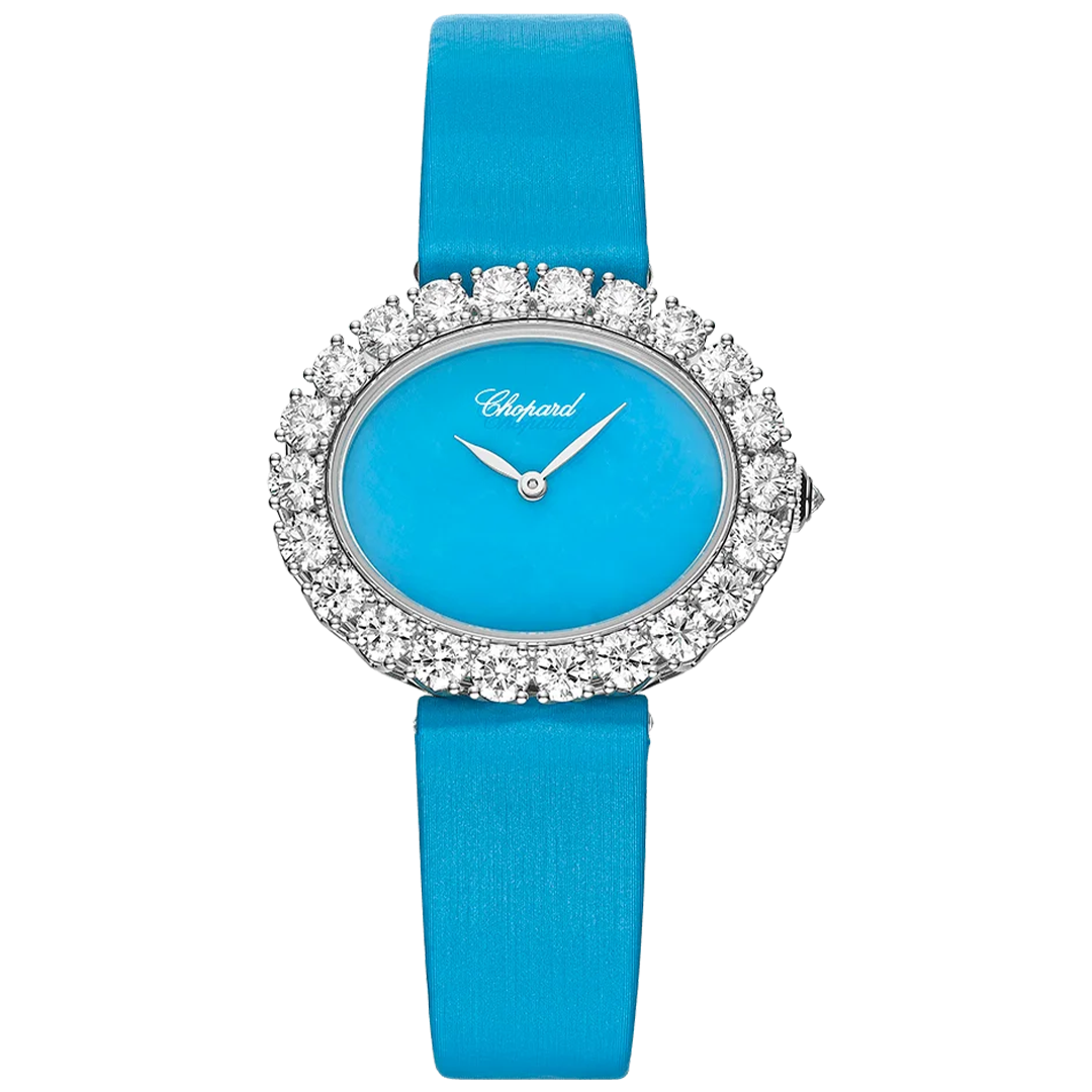 Orologio in oro bianco L’Heure du Diamant Oval Chopard