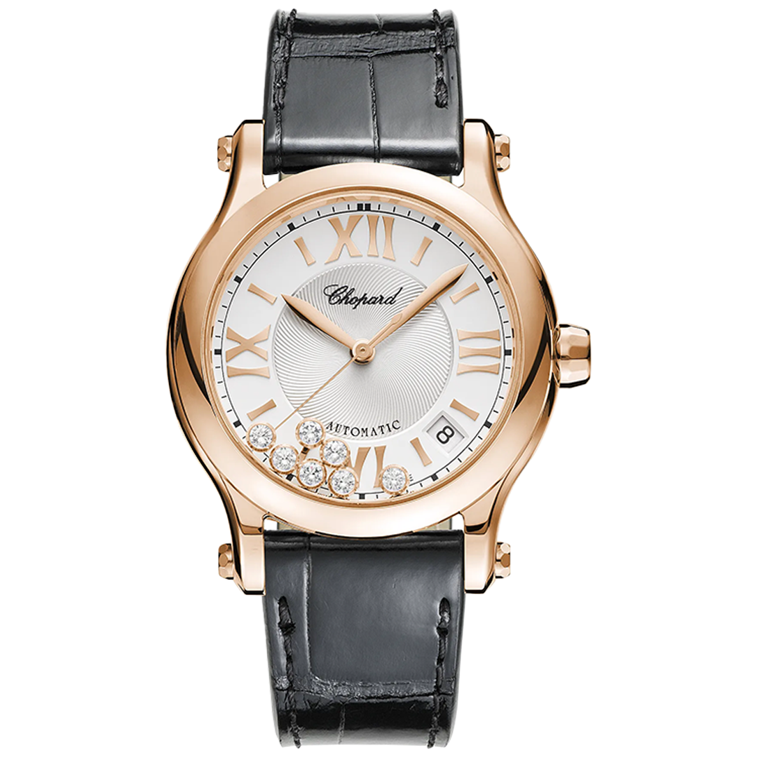 Watch in rose gold Happy Sport Chopard