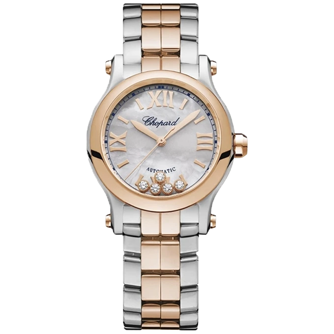 Watch in rose gold Happy Sport Chopard