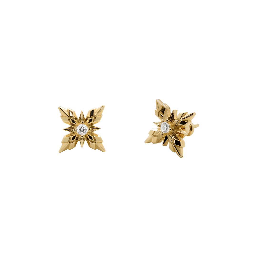 Earrings in yellow gold Geometric Earrings Emanuele bicocchi
