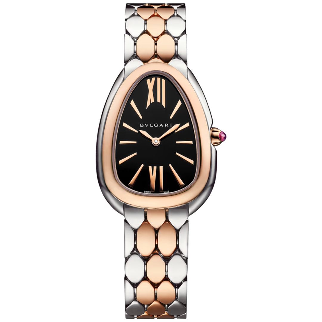 Orologio in acciaio e oro rosa Serpenti Seduttori Bulgari