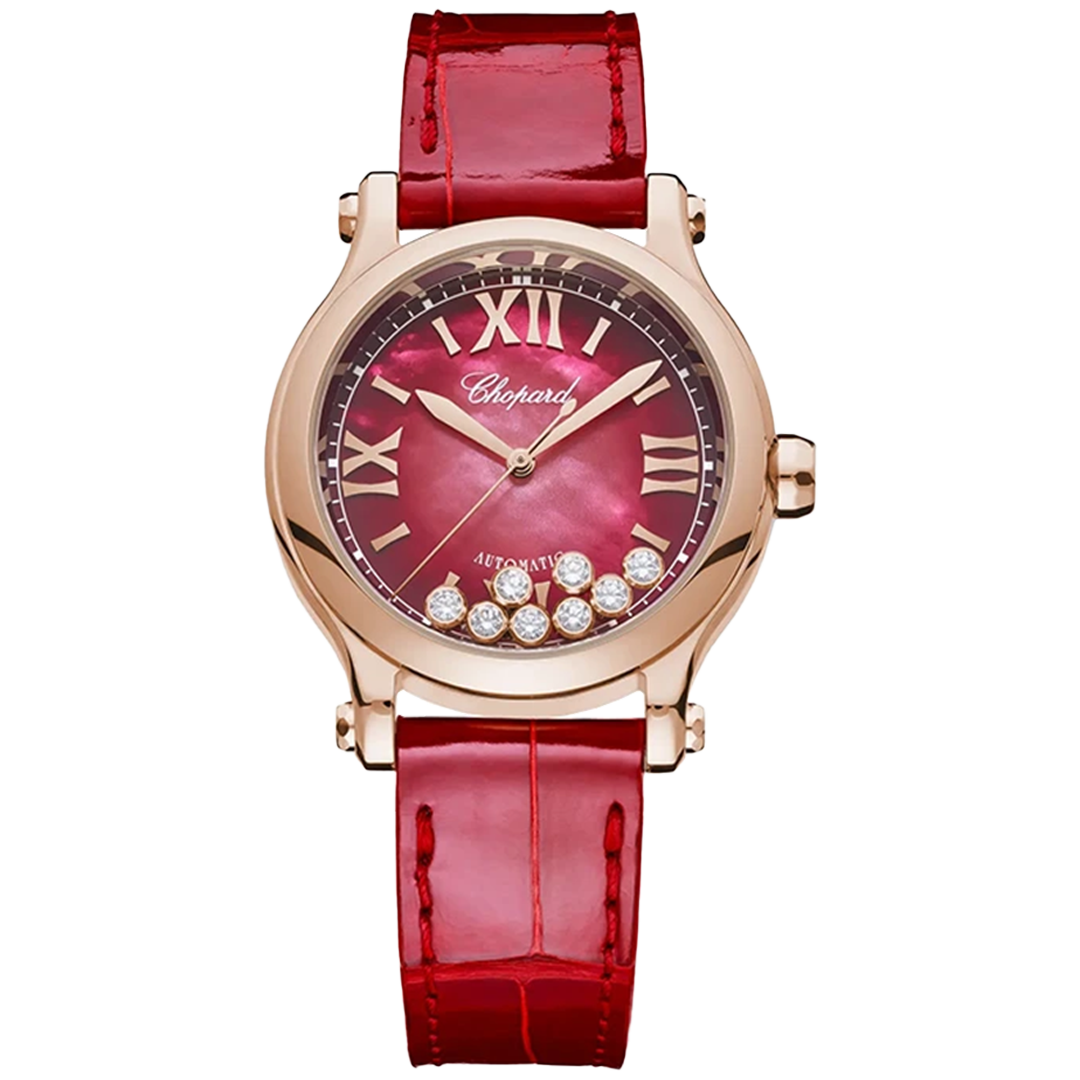 Watch in rose gold Happy Sport Chopard