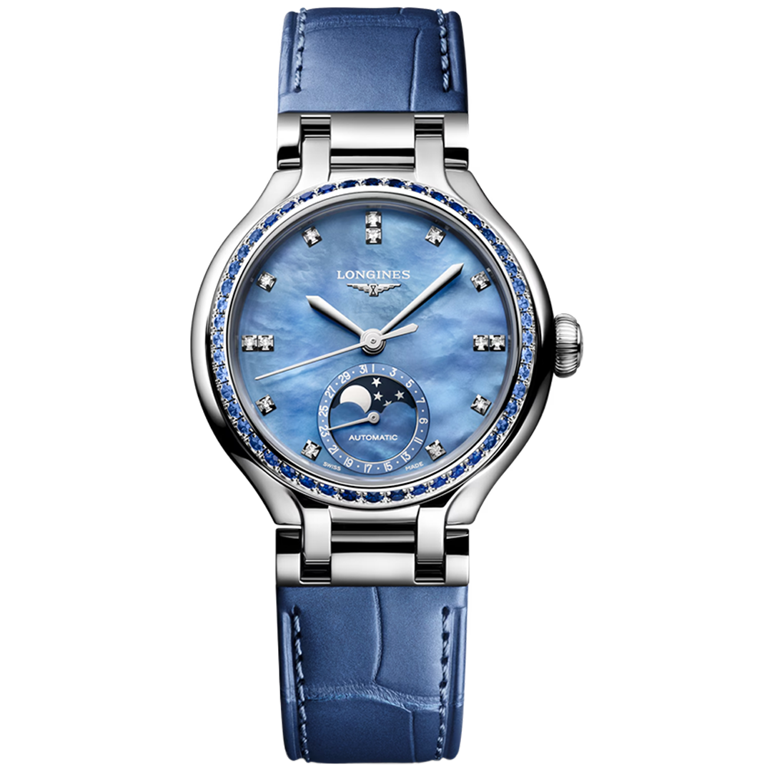 Orologio in acciaio PrimaLuna Moonphase Longines