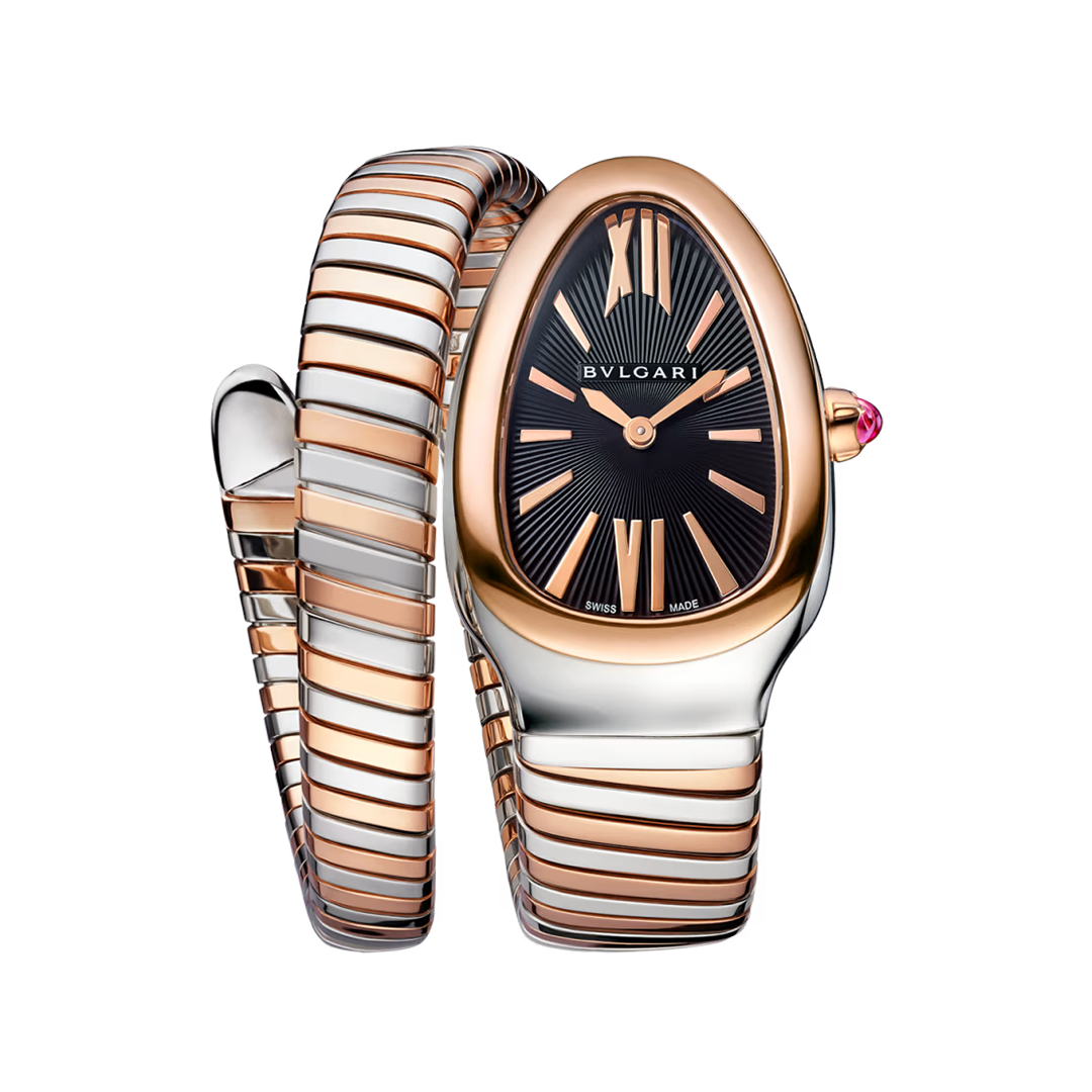 Watch in steel and rose gold Serpenti Tubogas Bulgari