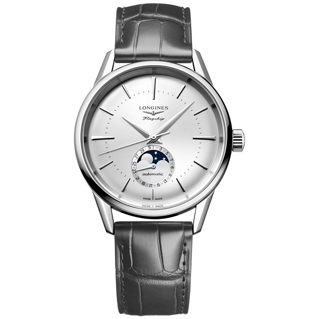 Orologio in acciaio Flagship Heritage Moonphase Longines