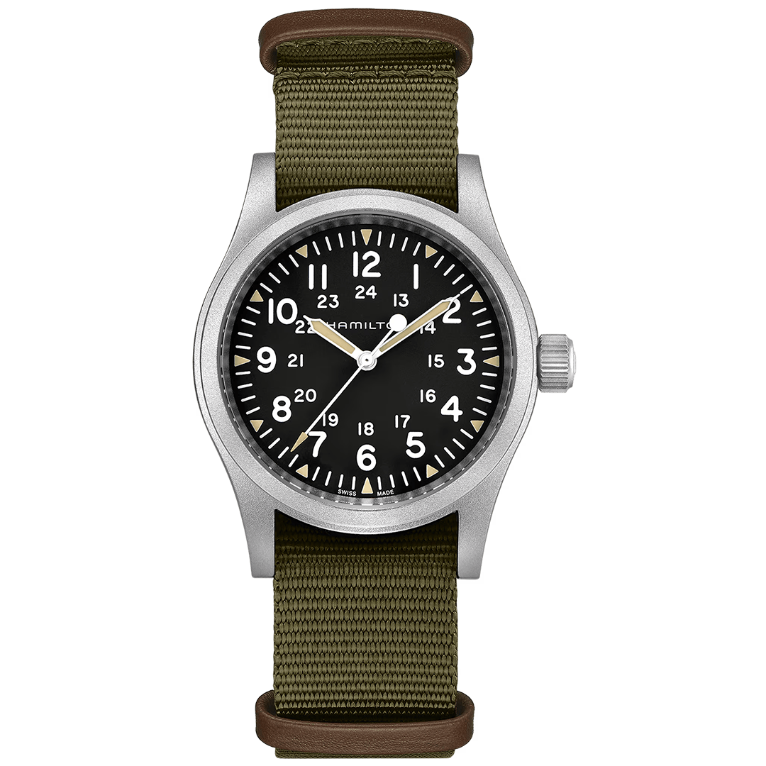 Watch in steel Khaki Field Mechanical Hamilton