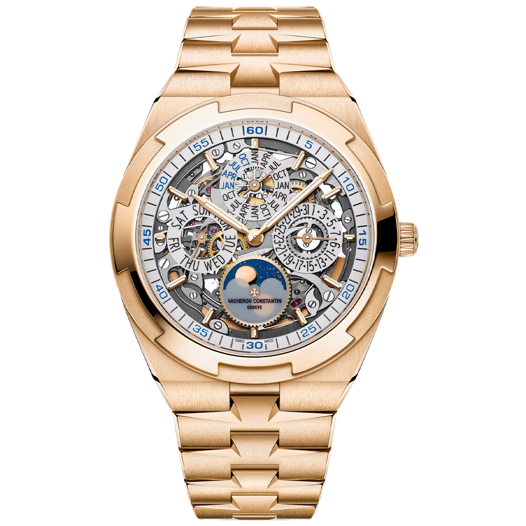 Orologio in oro rosa Overseas Calendario Perpetuo Ultra-Piatto Scheletrato Vacheron constantin
