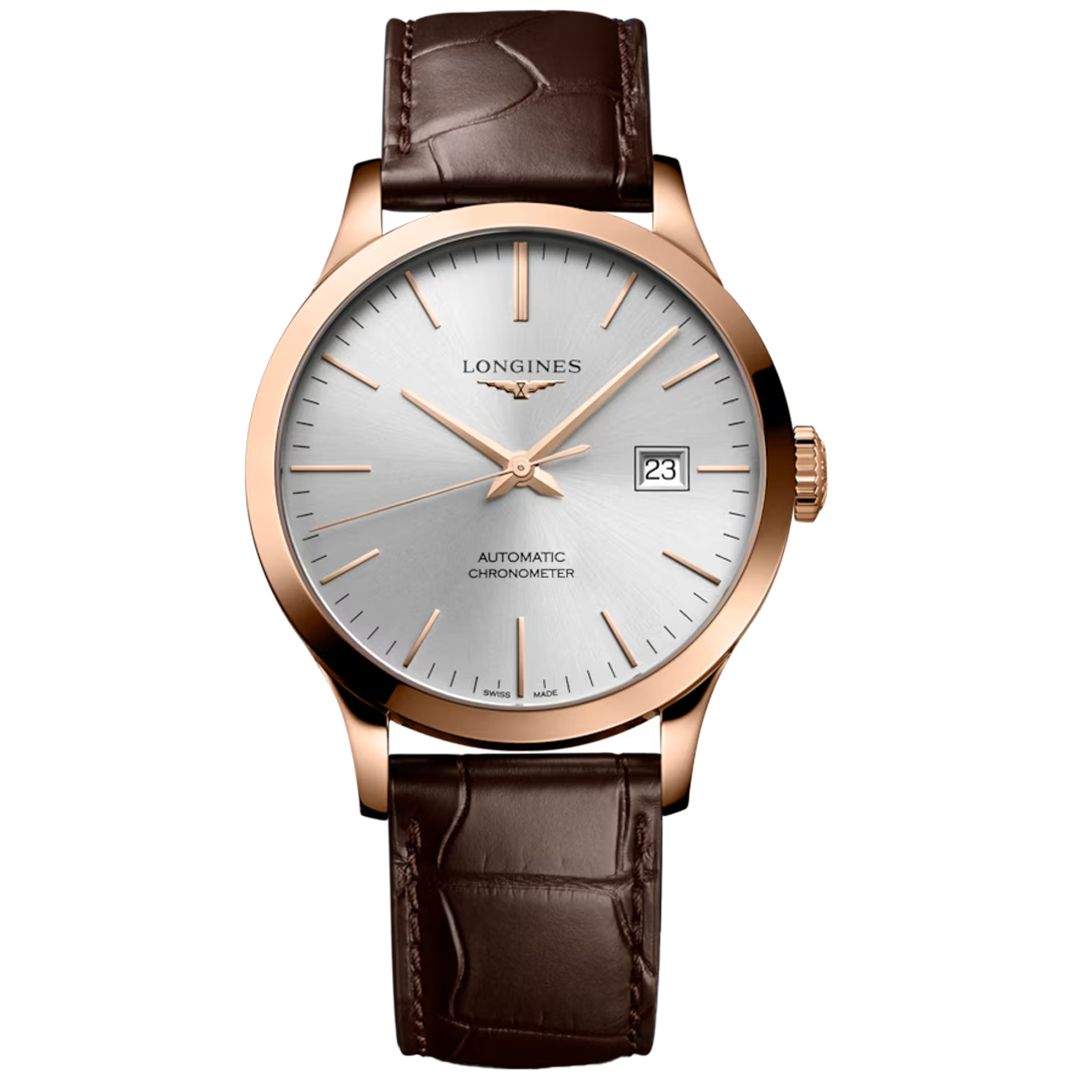 Watch in rose gold Record Collection Longines