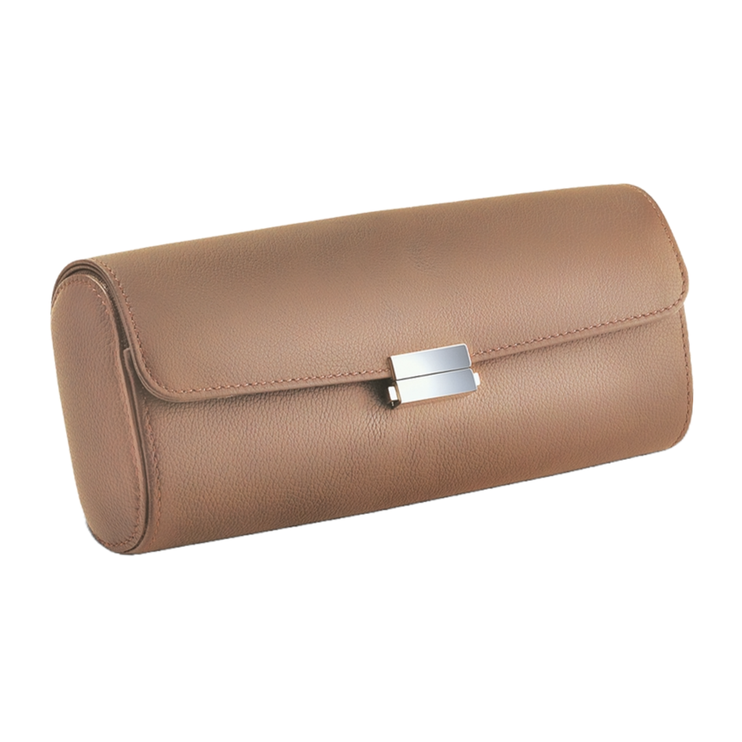 Accessorio in pelle Pochette 4 Pelle Castagno Scatola del tempo
