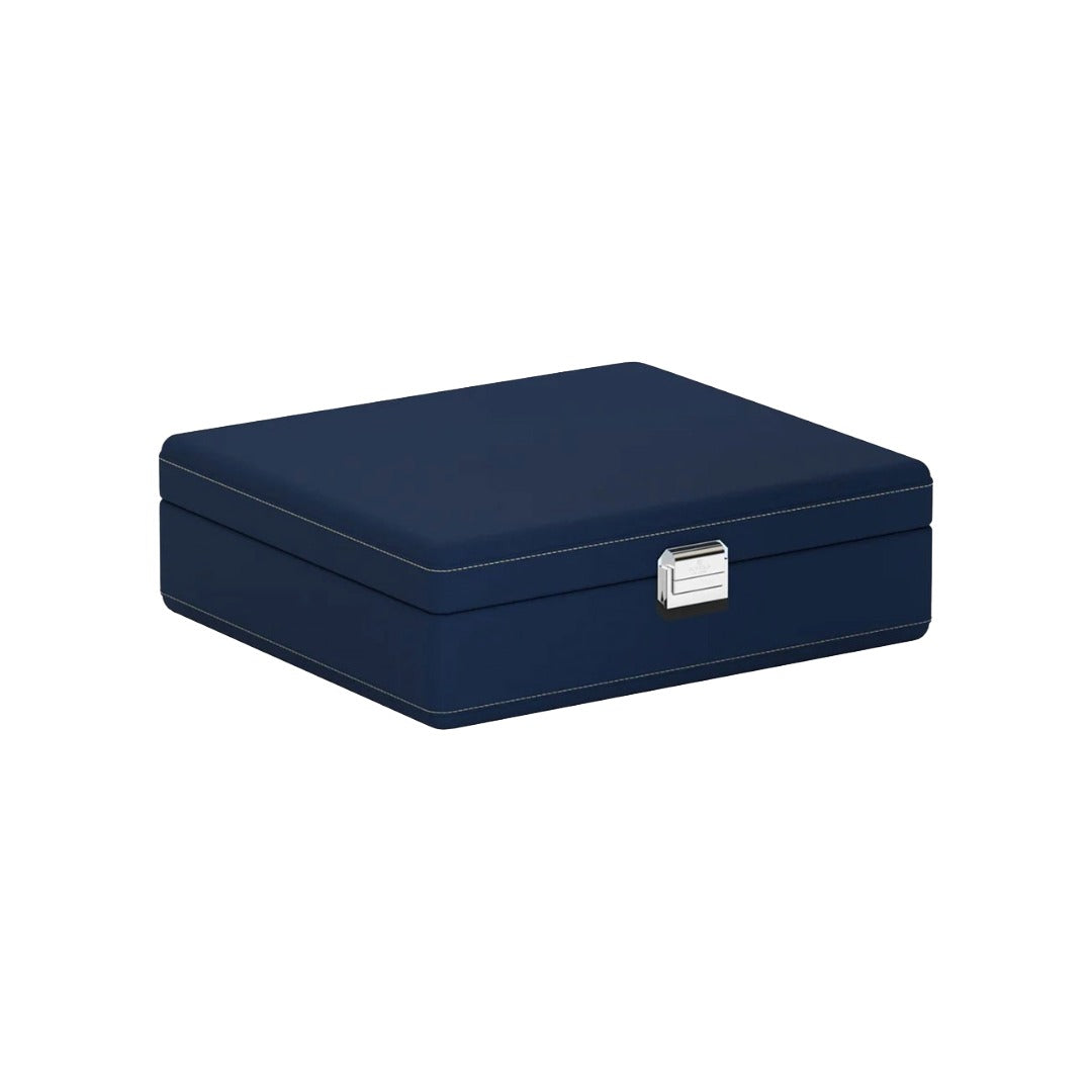 Accessorio in pelle panama Valigetta 8 Blu Pelle Notte/Crema Scatola del tempo