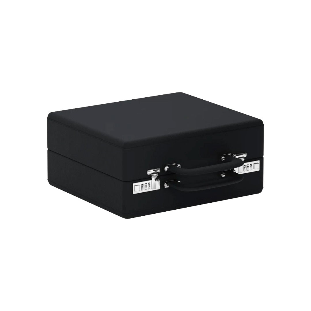 Accessorio in pelle panama Valigetta 16 Pelle Nero Intenso Scatola del tempo