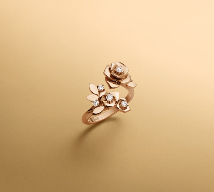 Gioiello in oro rosa Anello Rose Piaget