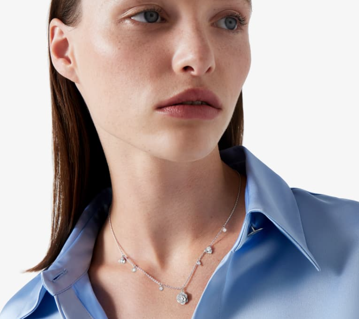 Gioiello in oro bianco Collana Rose Piaget