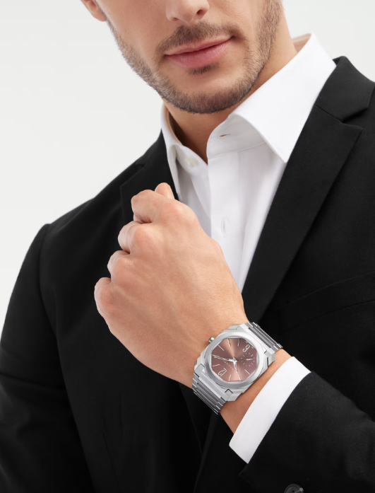 Watch in steel Octo Finissimo Bulgari