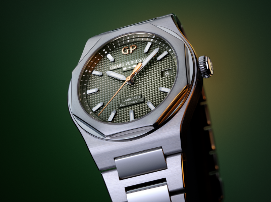 Watch in steel Laureato - Sage Green Girard perregaux