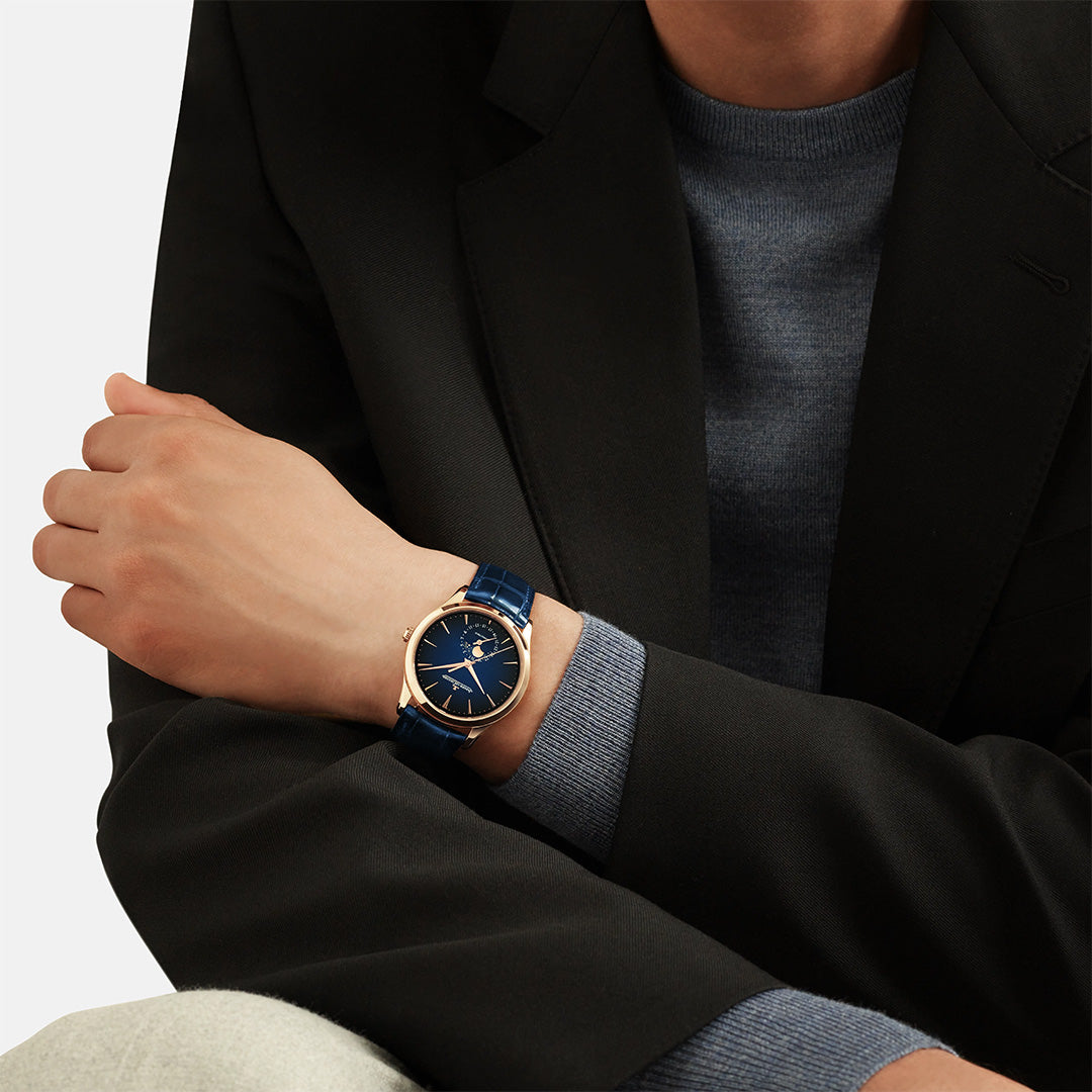 Orologio in oro rosa Master Ultra Thin Moon Jaeger-lecoultre