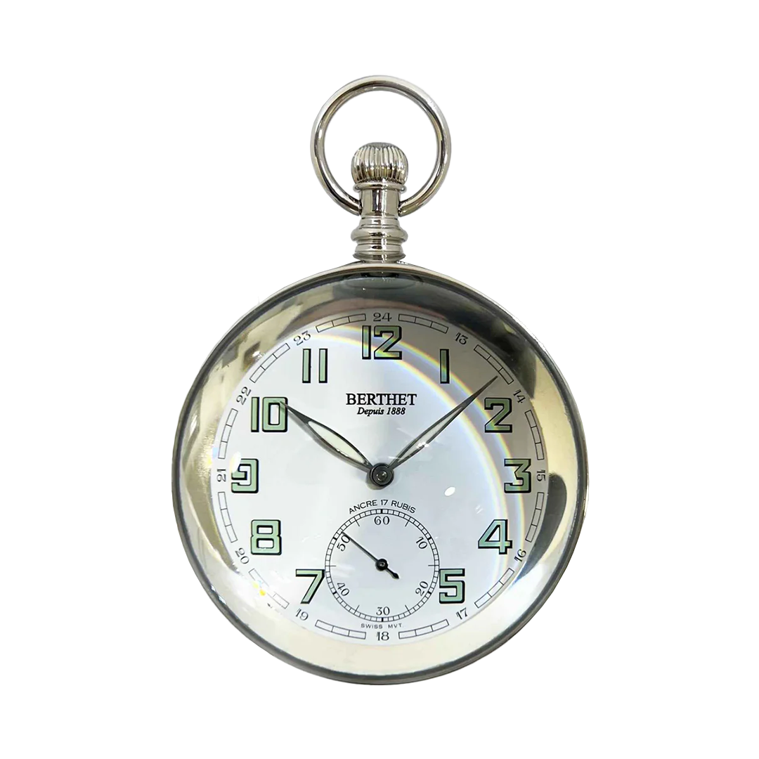 Accessorio in palladio Orologio da Tavolo Boule KD Bureau Doré Berthet