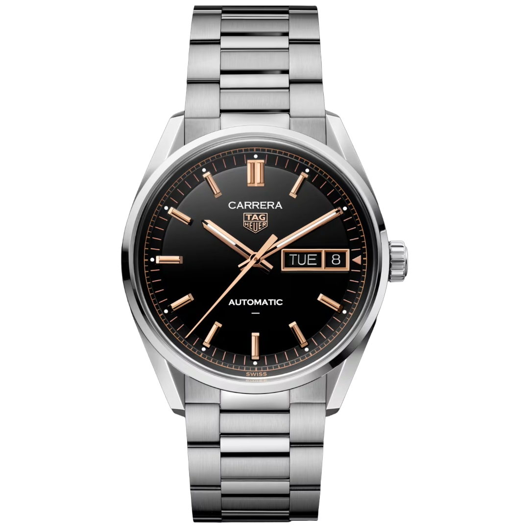 Orologio in acciaio Carrera Day-Date Tag heuer