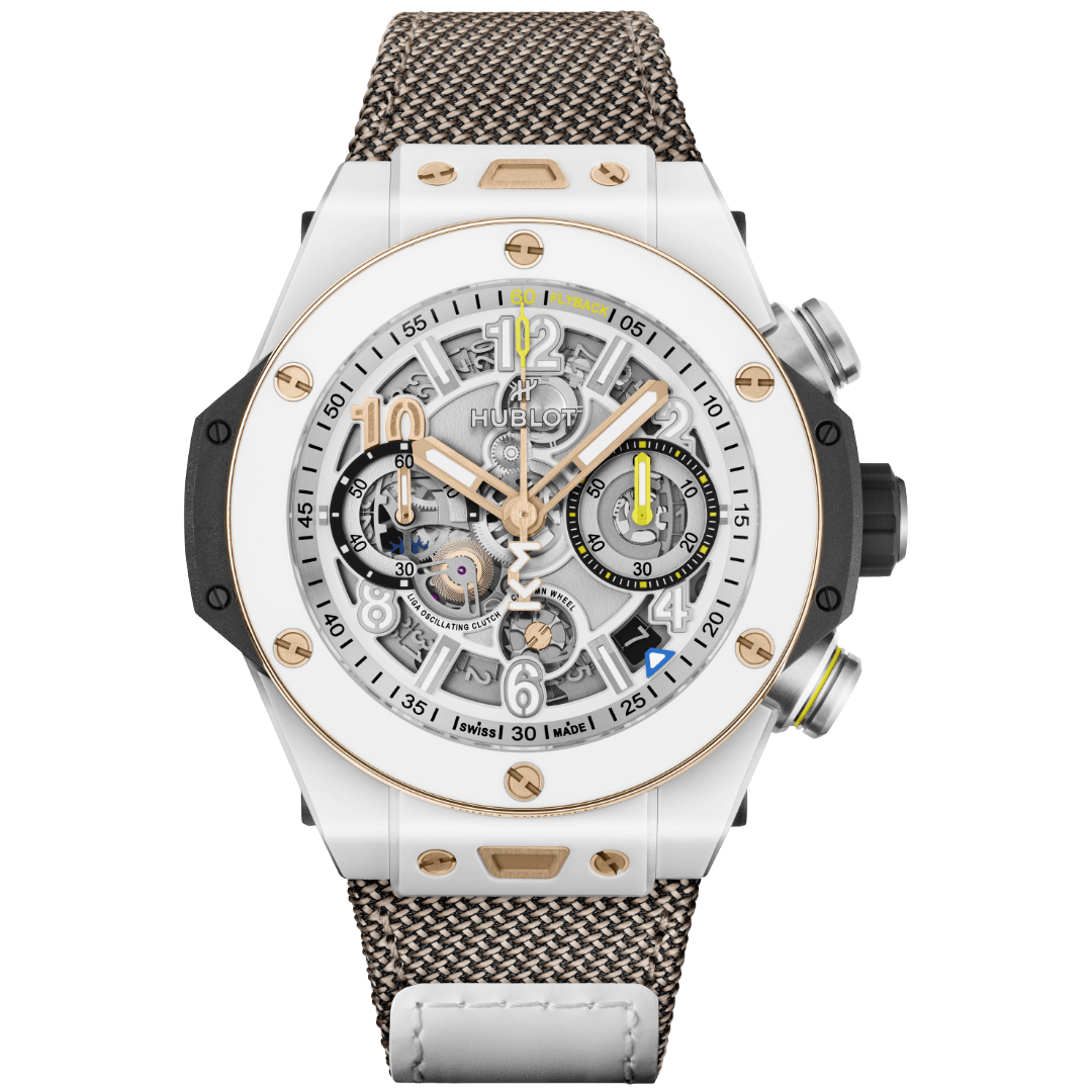 Watch in ceramics Big Bang Reloaded Kylian Mbappé White Ceramic Hublot