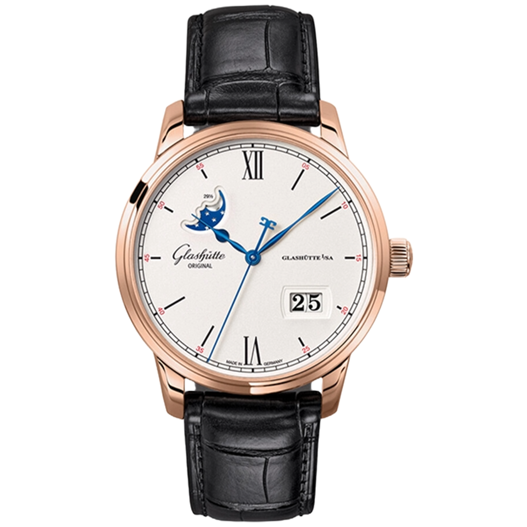 Watch in rose gold Senator Excellence Panorama Date Moon Phase Glashutte original