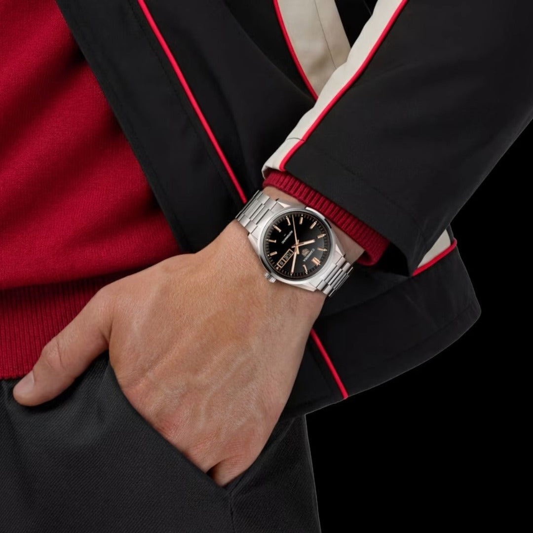 Orologio in acciaio Carrera Day-Date Tag heuer