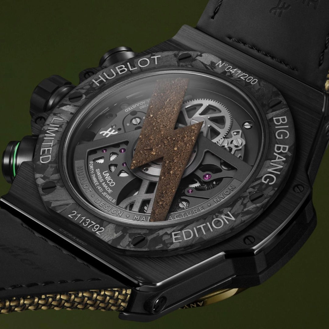 Orologio in ceramica nera Big Bang Reloaded Usain Bolt Ceramic Carbon Hublot