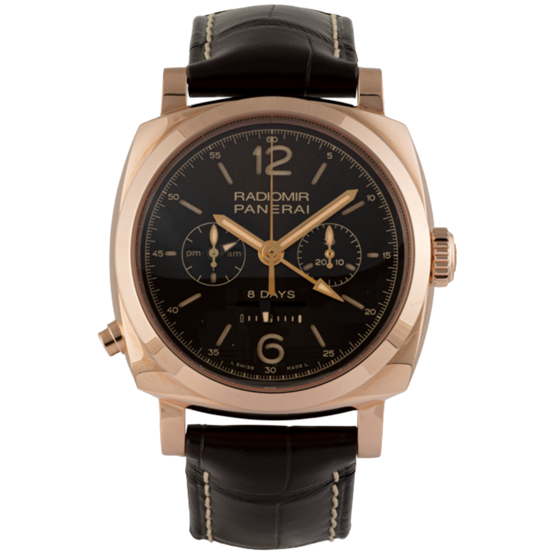 Orologio in oro rosa Radiomir 1940 Cronografo Monopulsante 8 Giorni GMT Panerai
