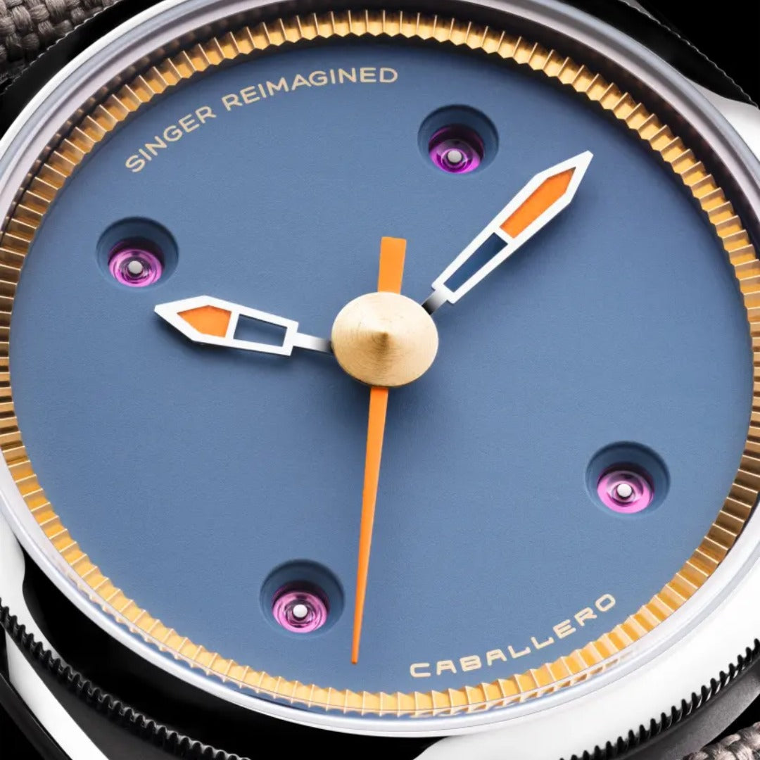 Orologio in titanio Caballero Avio Blue Singer
