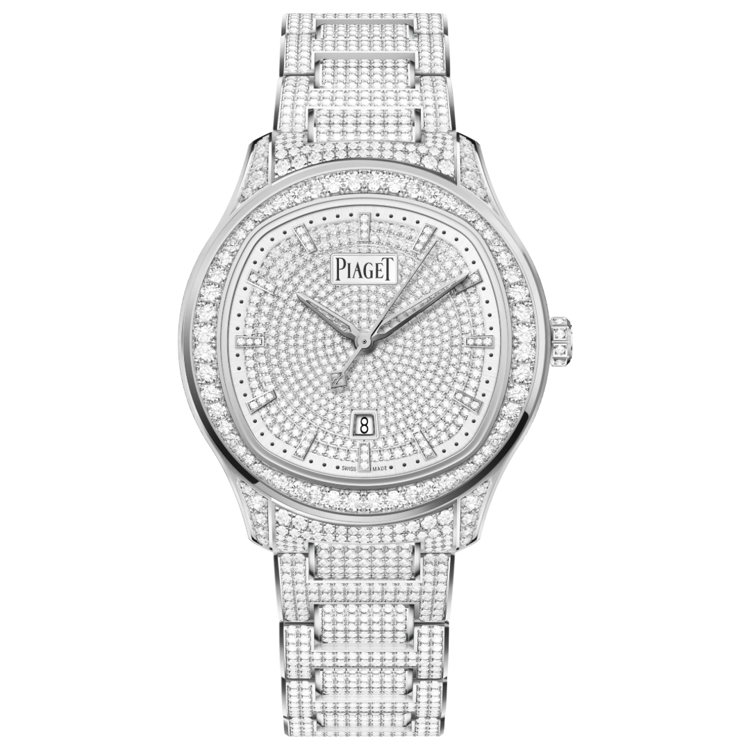 Orologio in oro bianco Piaget Polo Date High Jewellery Piaget