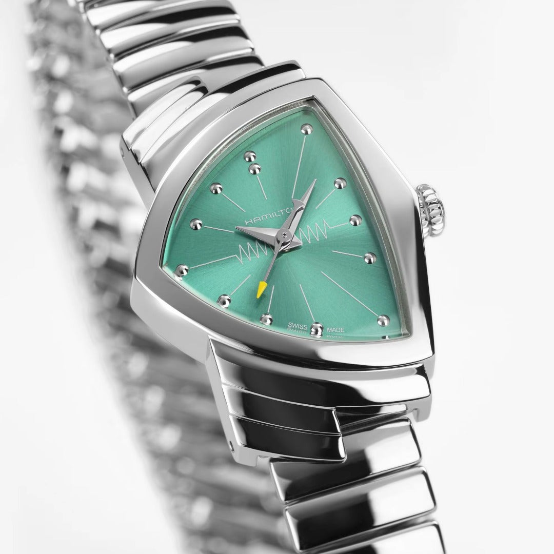 Watch in steel Ventura S Quartz Hamilton