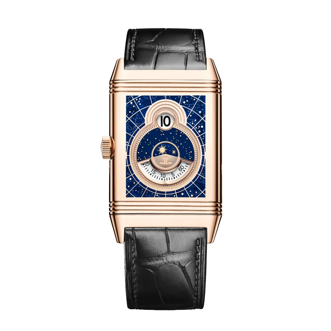 Orologio in oro rosa Reverso Tribute Nonantieme 'Enamel' Jaeger-lecoultre